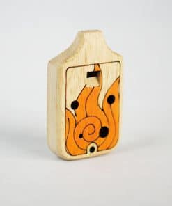 اوکارینا مستطیلی 4 سوراخ طرح عنصر آتش