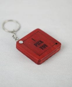 جعبه پیک چوبی طرح مربع قرمز