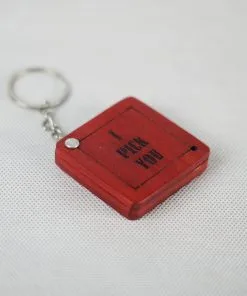 جعبه پیک چوبی طرح مربع قرمز